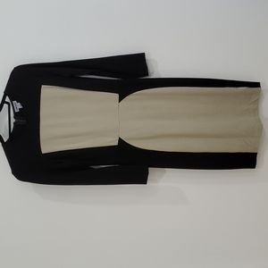 DKNY Black/Tan Dress Size 4